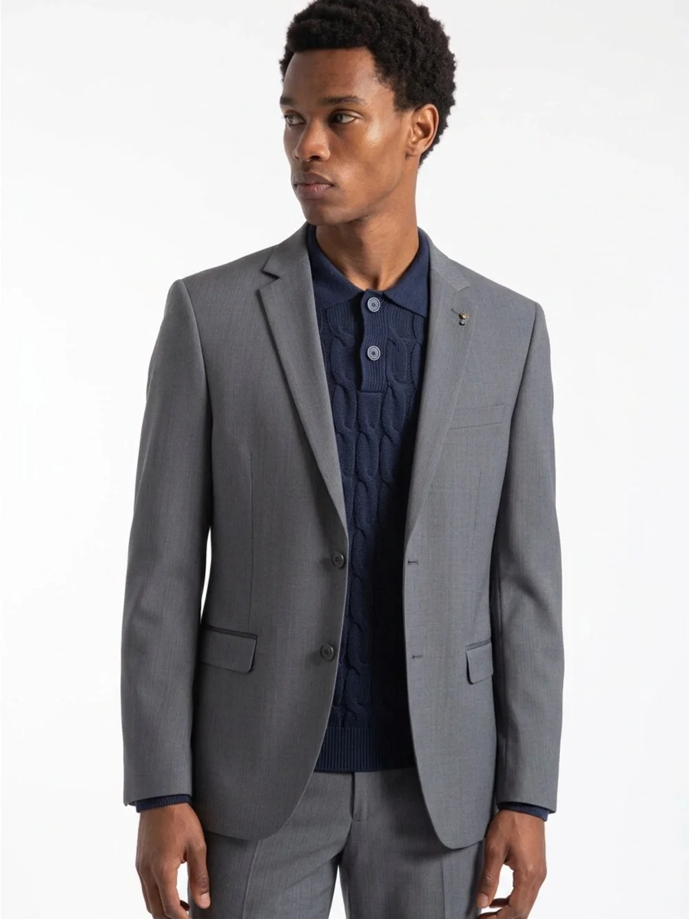 🕶️ Zara Black‎ Tag Men’s Fitted Gray Blazer – Size 40 | Sharp AF